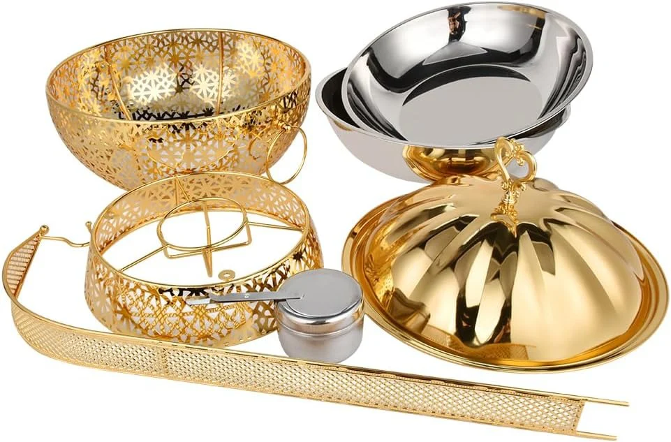 Luxury Gold Chafing Dish Buffet Set, 8Liters Stainless Steel Food Warmer with Hanging, Buffet Servers - Image 4