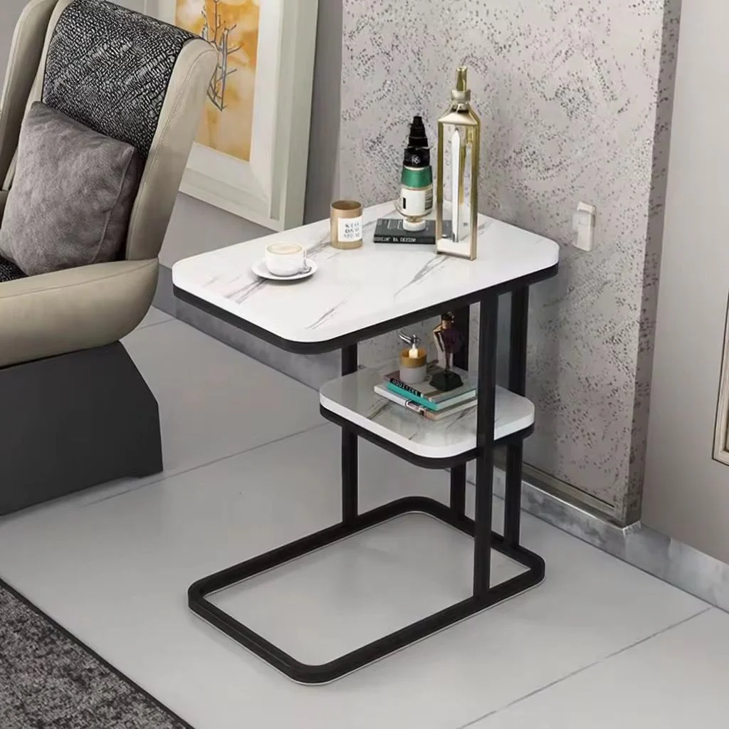luxury marble textured side table - Image 2