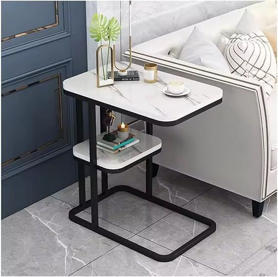 luxury marble textured side table - Image 3