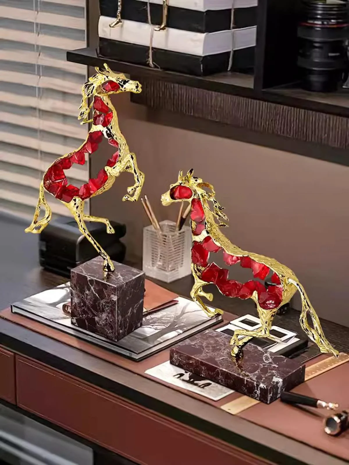 Luxury Modern crystal horse statue sculpture - Image 2