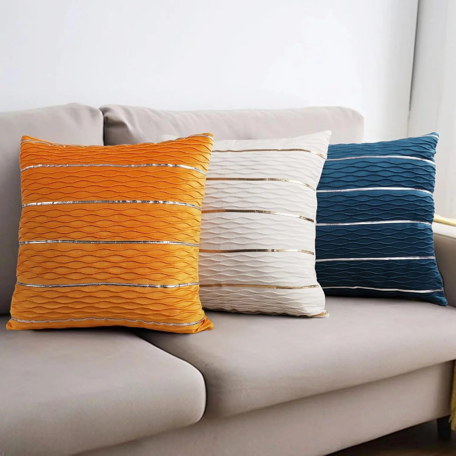Luxury Simple Stripe Wrinkle Pillowcase/pillowcover - Image 10