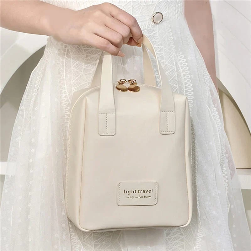 Makeup Bag PU Leather Portable Travel Wash Cosmetic Bag - Image 5