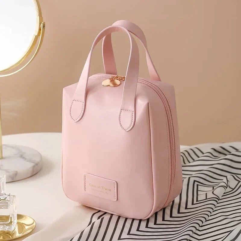 Makeup Bag PU Leather Portable Travel Wash Cosmetic Bag - Image 7