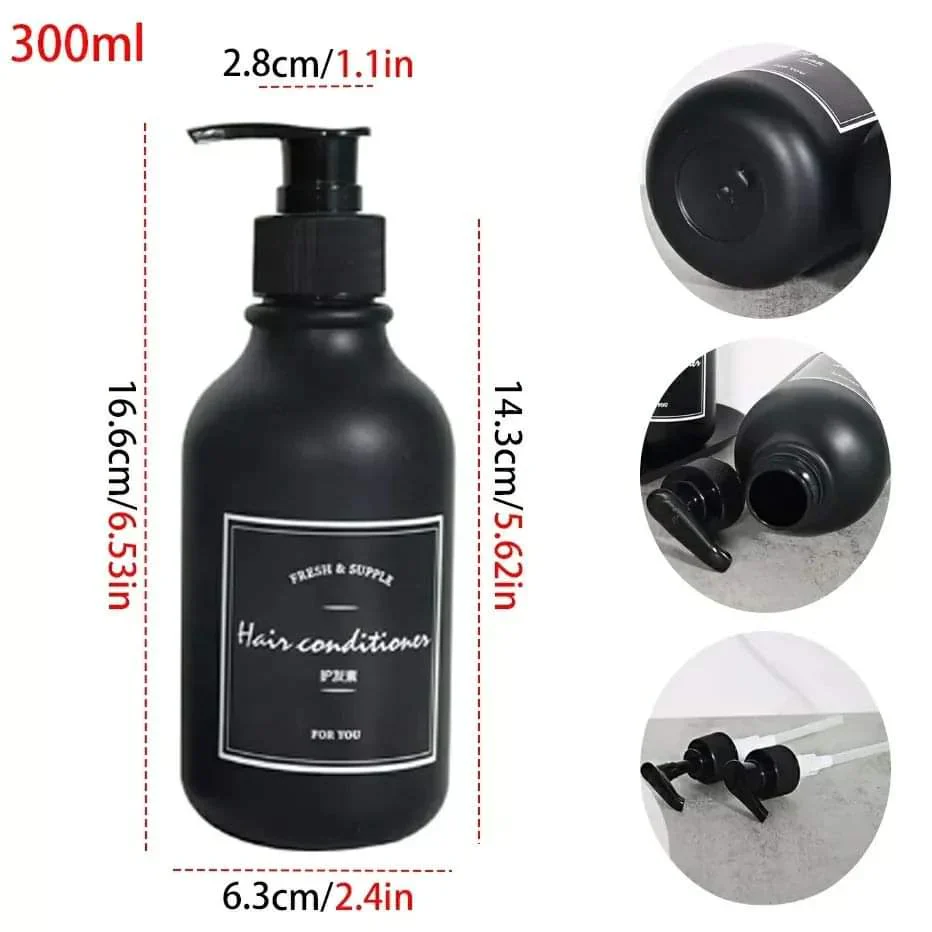 Matte black lotion bottle - Image 3