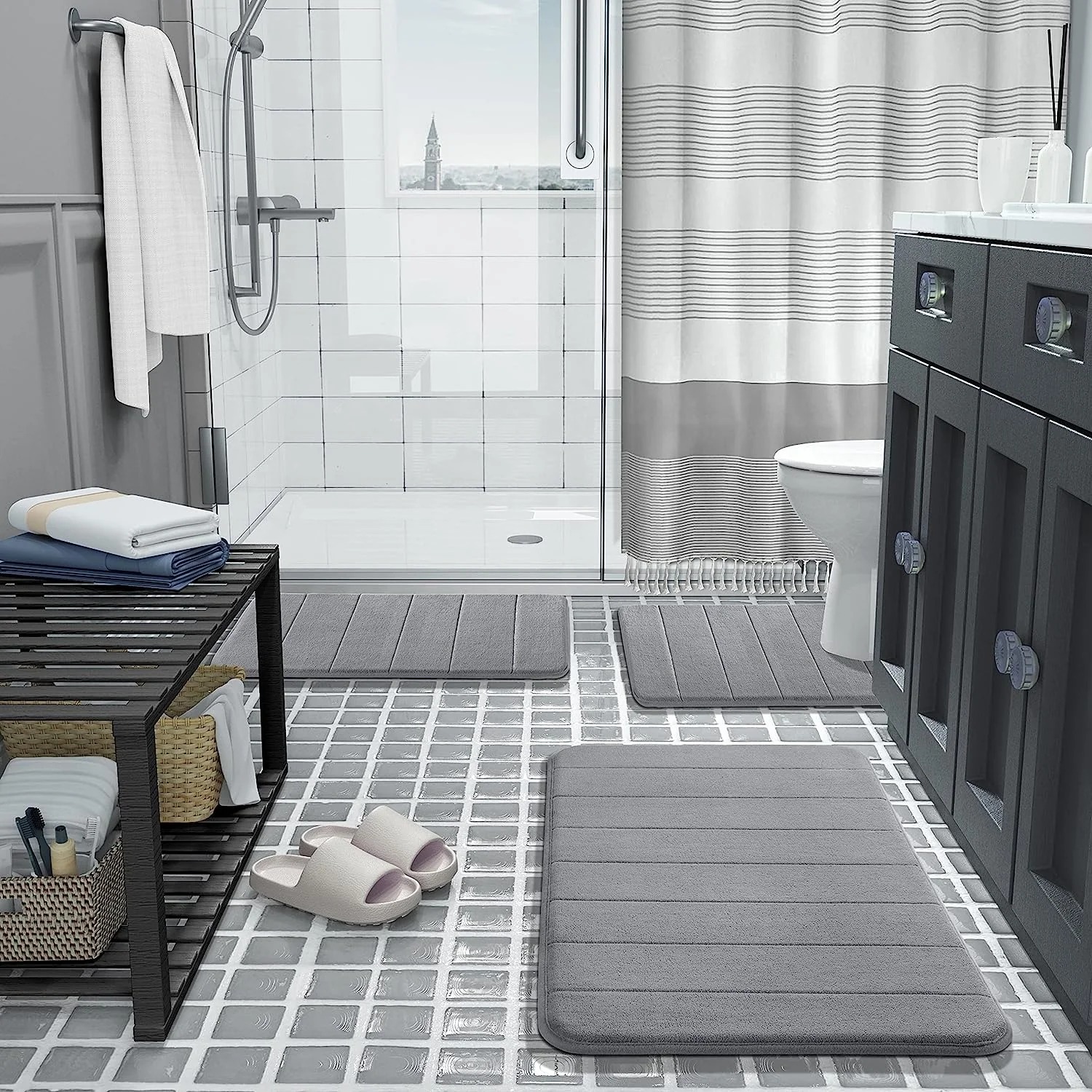 Memory Foam Bath Mat Rug, 24 x 17 Inches, Comfortable, Soft, Super Water Absorption - Image 7