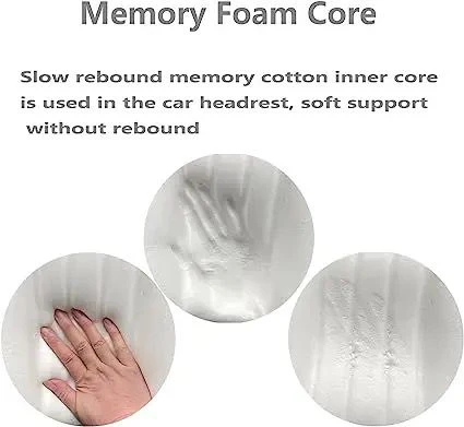 Memory Foam car headrest suede pillow - Image 2