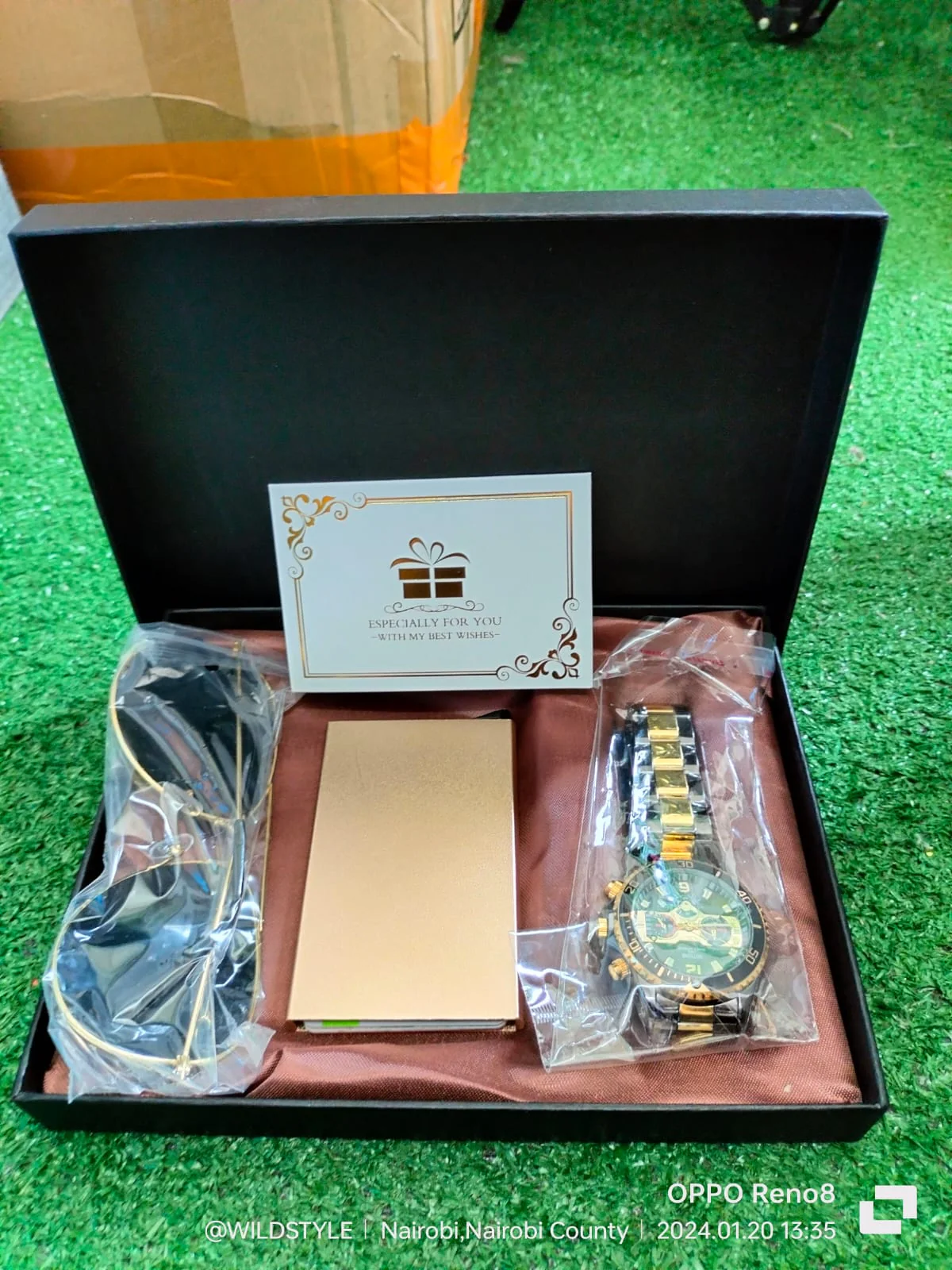 Men gold minimalist luxury gift set - Image 2