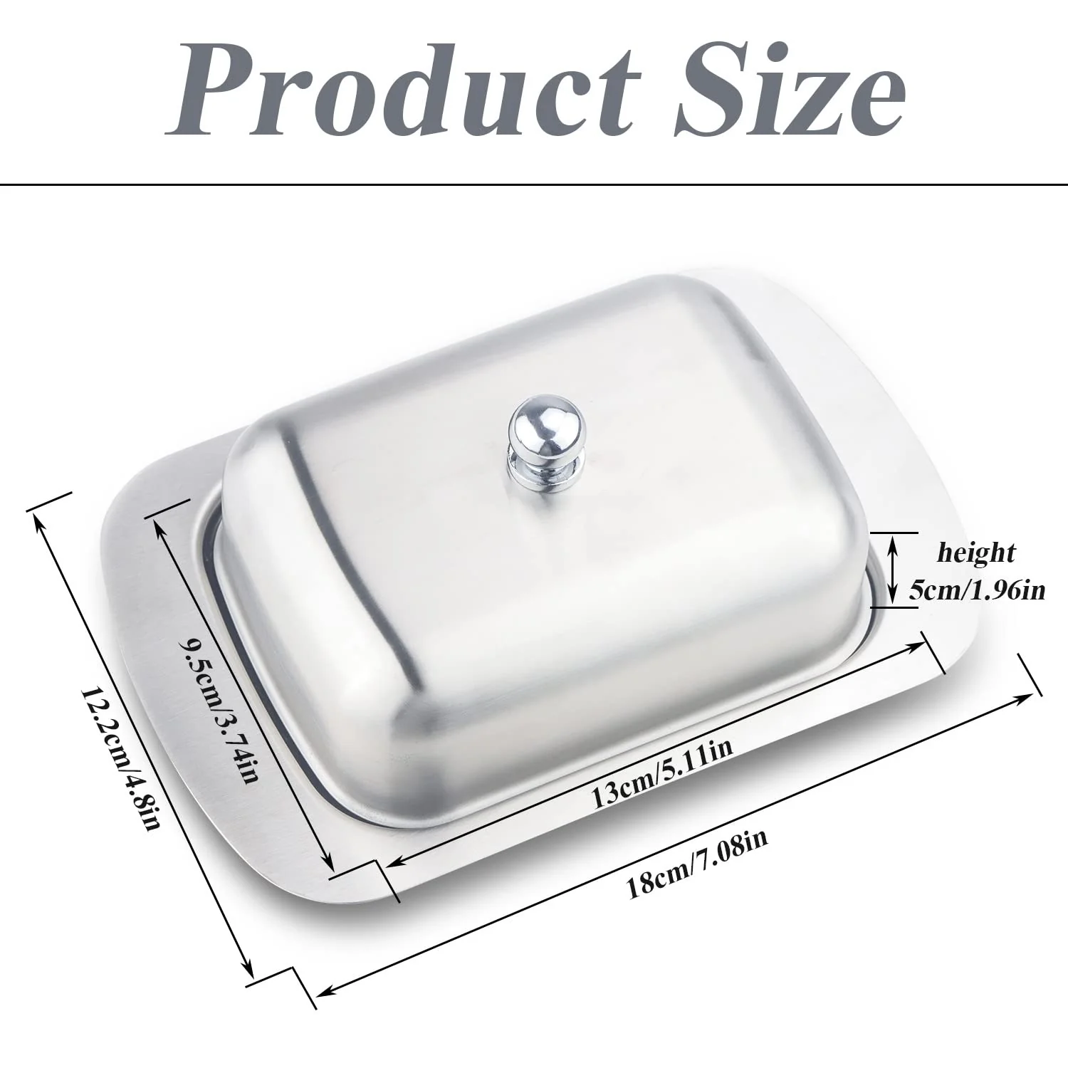 Metal Butter Dish with Lid Butter Dish - Image 5