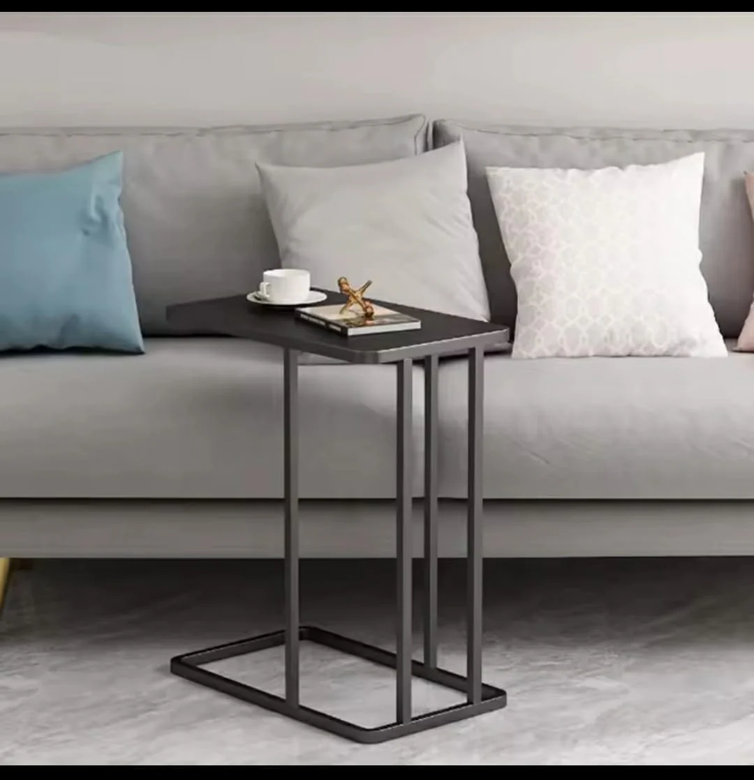 Metallic Side, Bedside, Coffee & End Table – Square with Shelf - Image 10