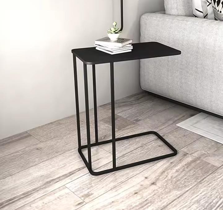 Metallic Side, Bedside, Coffee & End Table – Square with Shelf - Image 3