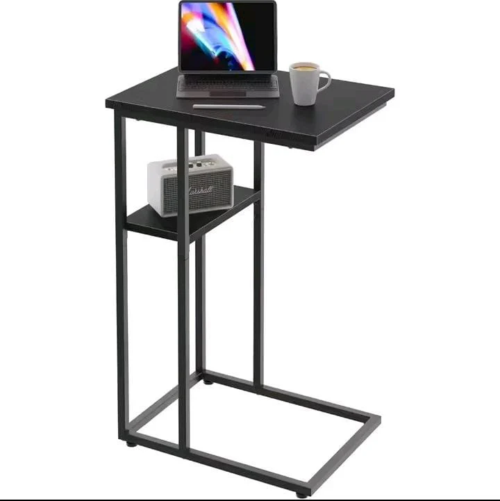 Metallic Side, Bedside, Coffee & End Table – Square with Shelf - Image 9