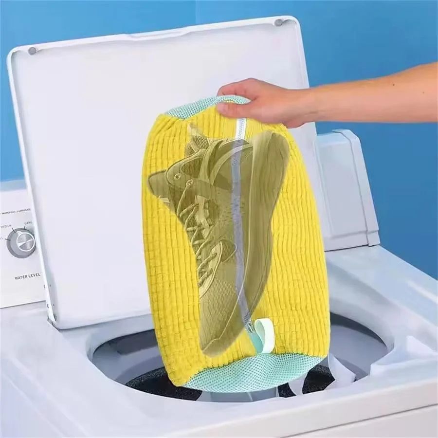 Microfiber Shoe Washing Machine Bag – Anti-Deformation Chenille Shoe Laundry Bag 39x19cm - Image 4