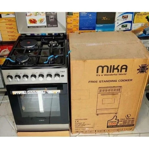 MIKA Standing Cooker, 50cm x 60cm, 3 Gas Pipe Burners + 1 RAPID Hot Plate - Image 2