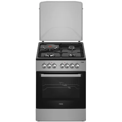 MIKA Standing Cooker, 50cm x 60cm, 3 Gas Pipe Burners + 1 RAPID Hot Plate - Image 3