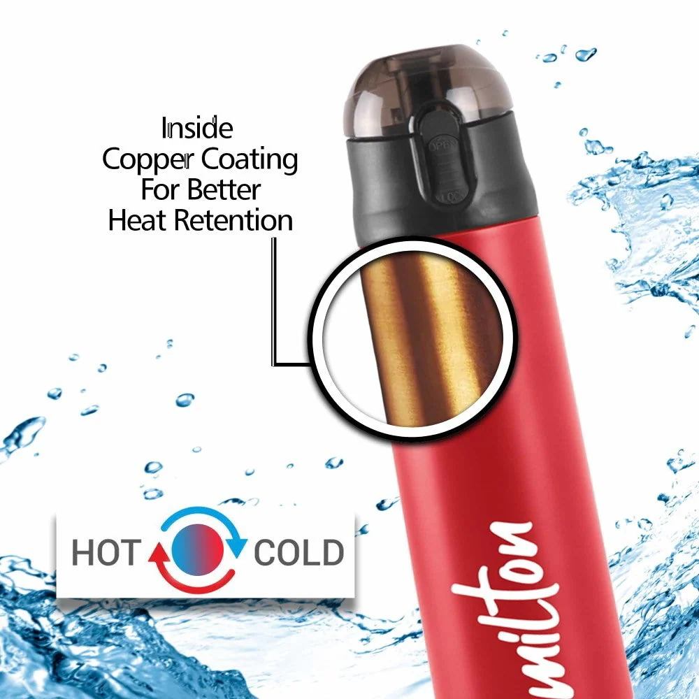 Milton Crown Thermosteel Bottle  400ml, 600ml or 900ml Keeps Hot for 24 Hours, Cold for 24 Hours – Vacuum Insulated Stainless Steel Flask | Leakproof & BPA-Free - Image 7