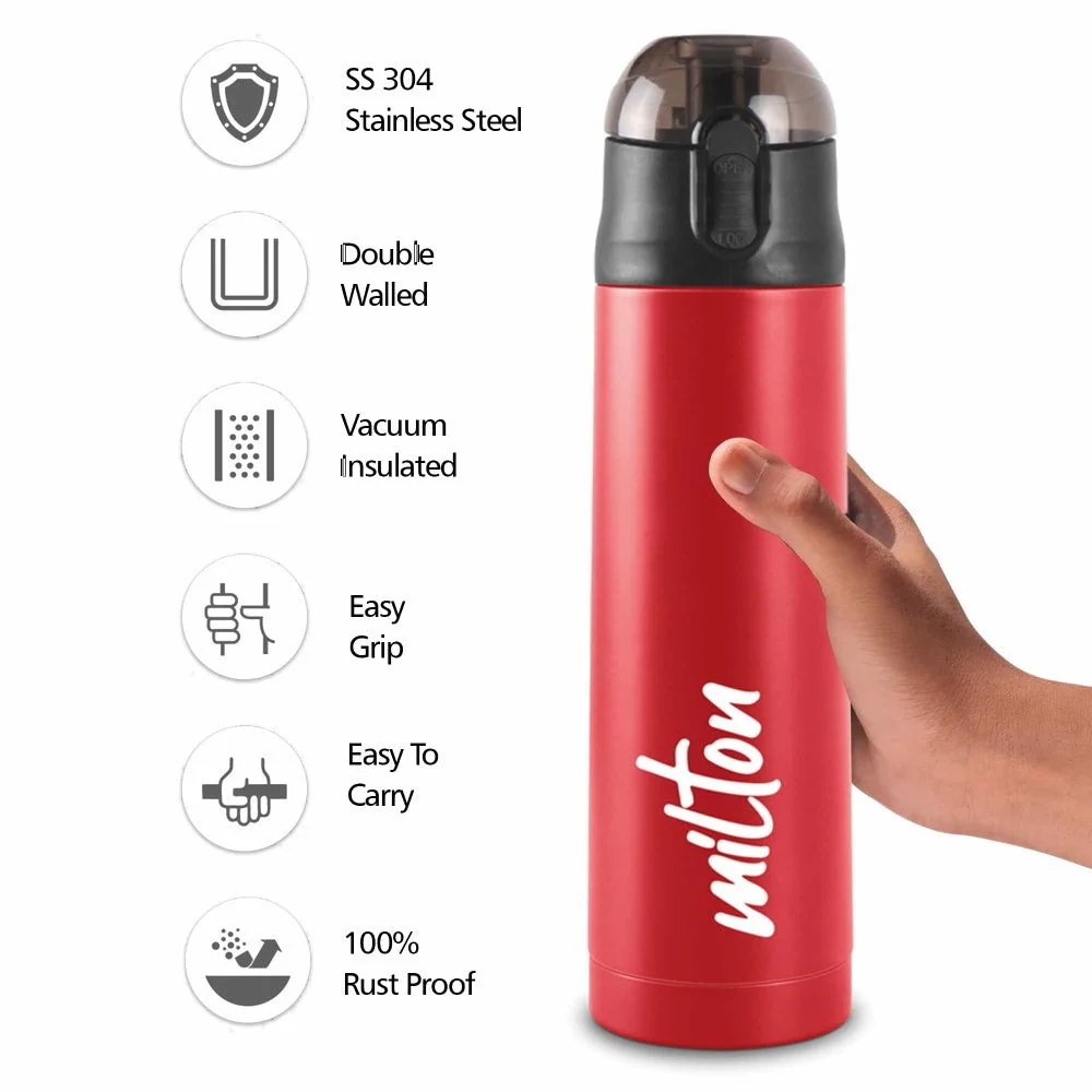 Milton Crown Thermosteel Bottle  400ml, 600ml or 900ml Keeps Hot for 24 Hours, Cold for 24 Hours – Vacuum Insulated Stainless Steel Flask | Leakproof & BPA-Free - Image 8