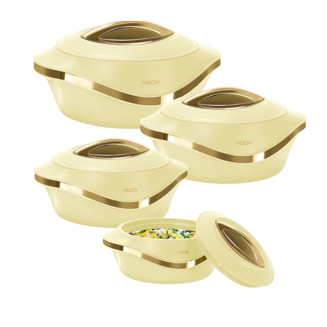 MILTON Pearl 4pcs Inner Stainless Steel Hot Pot Food Warmers - Image 3