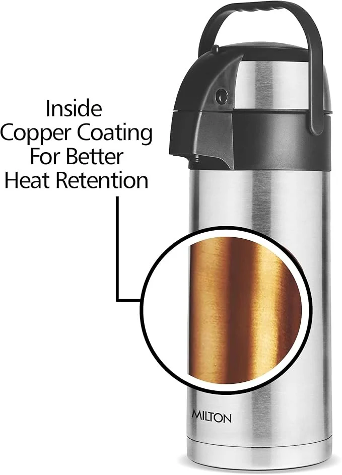 Milton Stainless Steel Beverage Dispenser Vacuum Insulated Tea & Coffee Server Vacuum Flask - Image 3