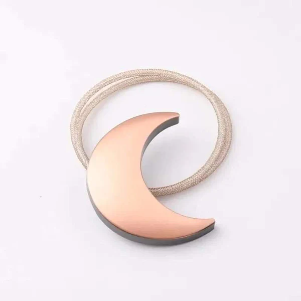 Moon shaped Metallic Magnetic Curtain Holders - Image 2