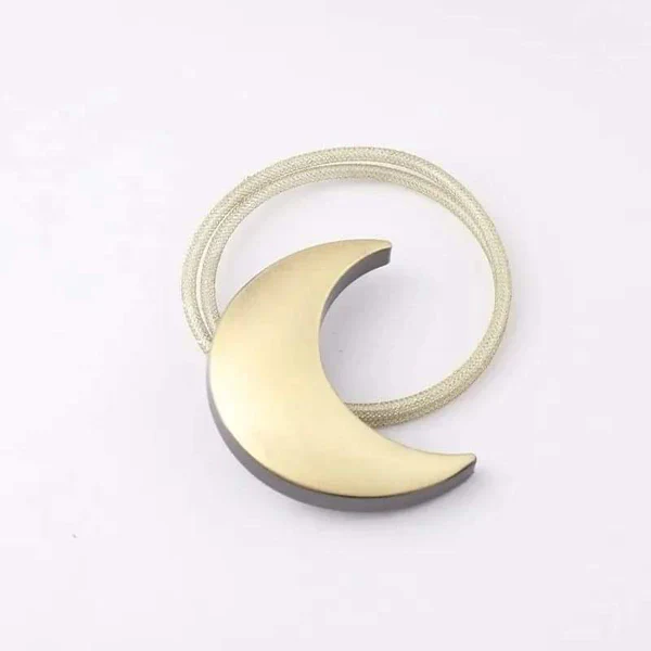 Moon shaped Metallic Magnetic Curtain Holders - Image 3