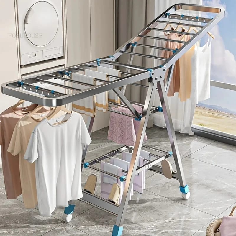 Foldable Clothes Drying Rack & Laundry Drying Rack for Indoor Outdoor Use, Cloth Drying Rack, Hanging Rack, Clothes Airer, Cloth Drying Stand, Laundry Rack - Image 2