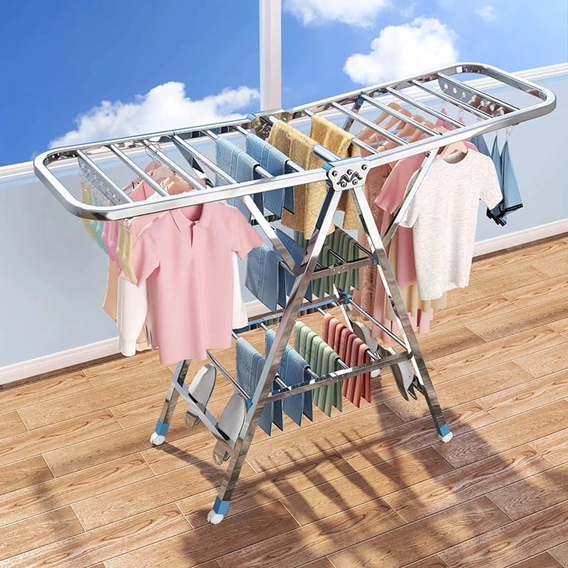 Foldable Clothes Drying Rack & Laundry Drying Rack for Indoor Outdoor Use, Cloth Drying Rack, Hanging Rack, Clothes Airer, Cloth Drying Stand, Laundry Rack - Image 4