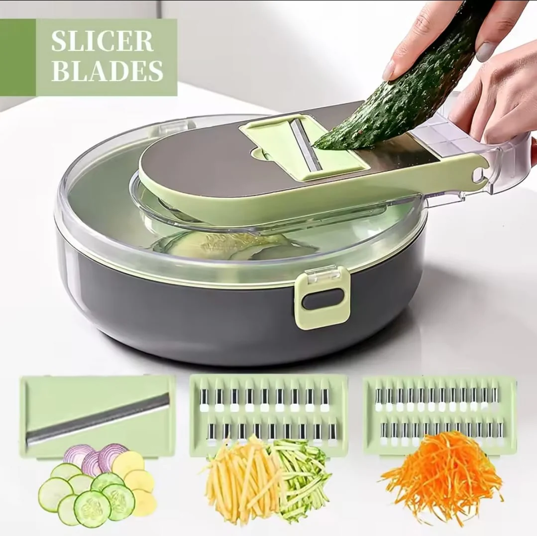 Multi-fuctional 9pcs vegetables chopper/cutter - Image 2