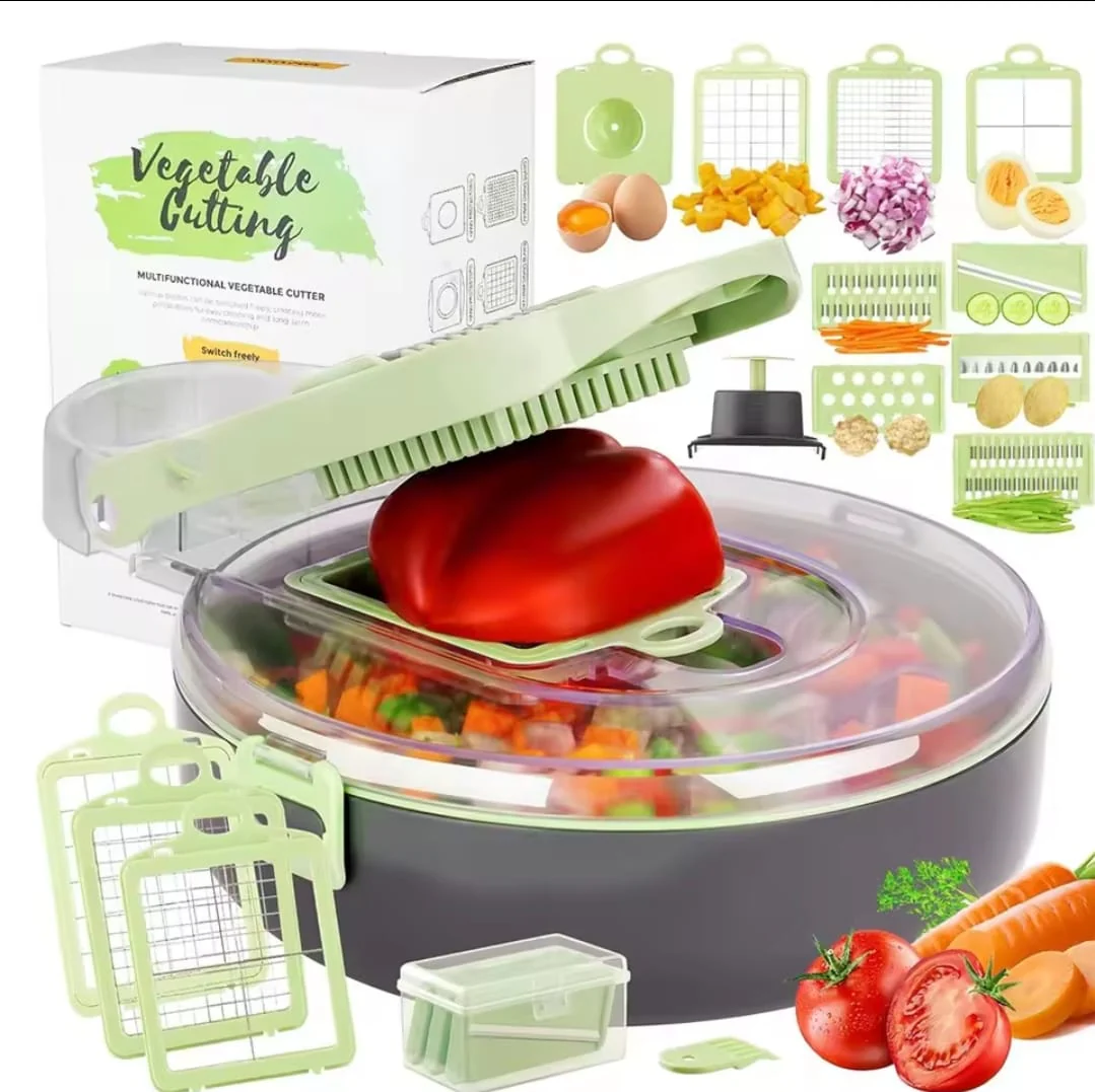 Multi-fuctional 9pcs vegetables chopper/cutter - Image 5