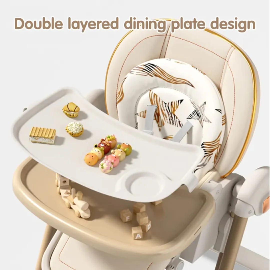 Multi-Functional Baby Feeding Chair with Swing, Recline & Wheels | Convertible High Chair - Image 11