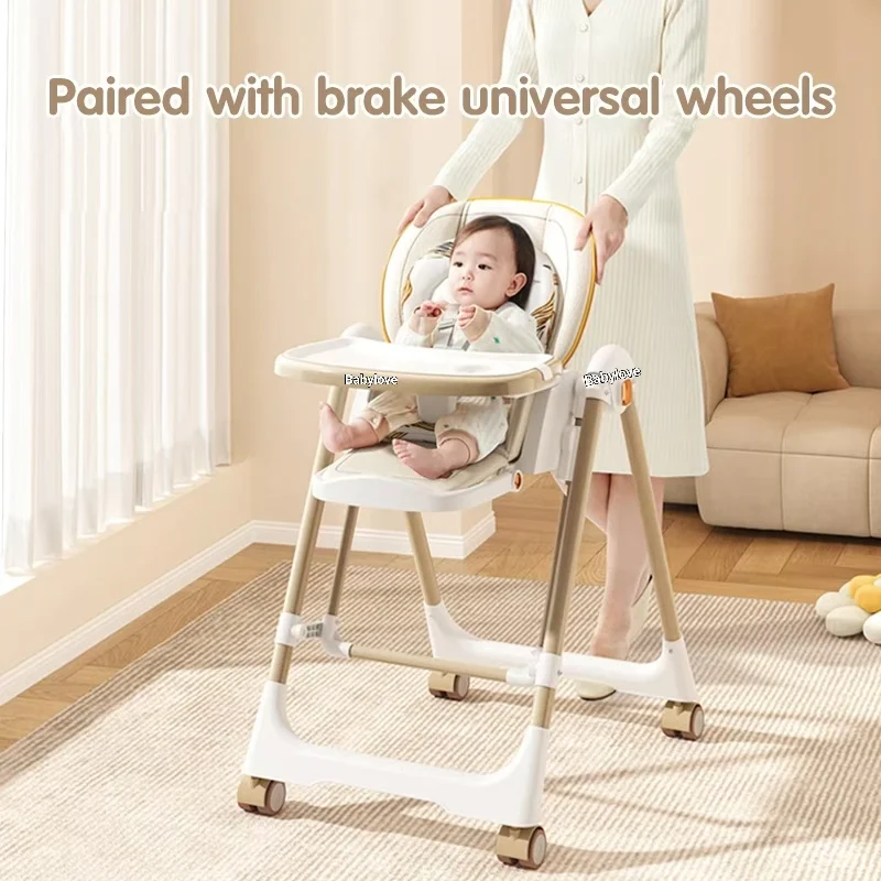 Multi-Functional Baby Feeding Chair with Swing, Recline & Wheels | Convertible High Chair - Image 14