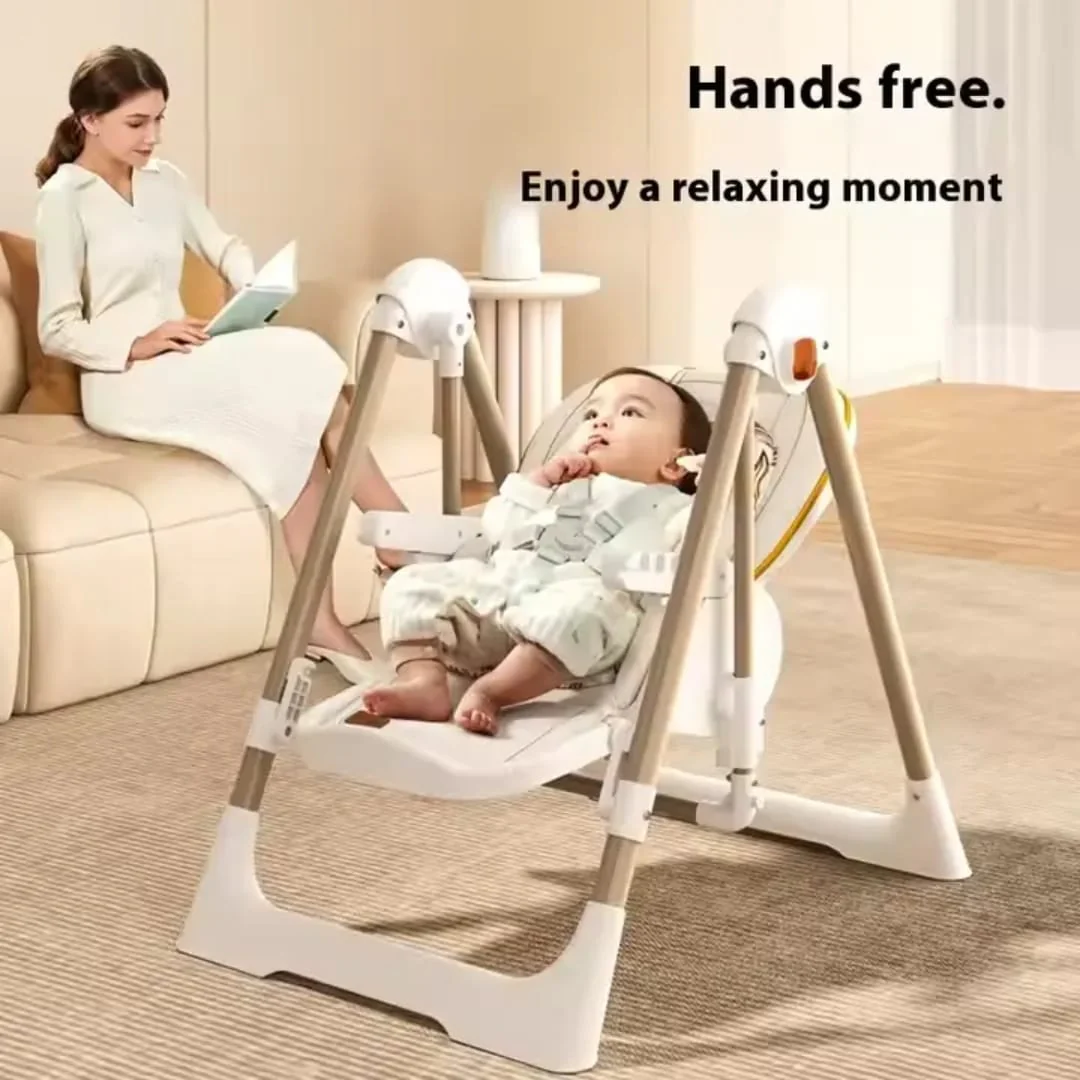Multi-Functional Baby Feeding Chair with Swing, Recline & Wheels | Convertible High Chair - Image 8