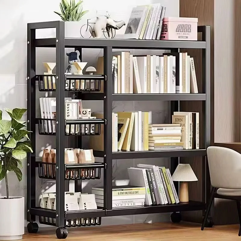 Multi-Layer Kitchen Storage Rack with Wheels  Metal Vegetable & Household Organizer - Image 3
