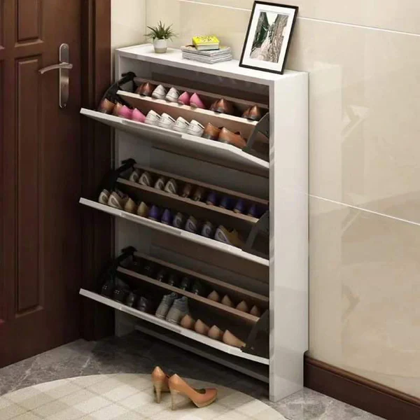 Modern Multi-Layer Shoe Rack Cabinet Organizer with Drawer – Space-Saving Entryway Storage - Image 4