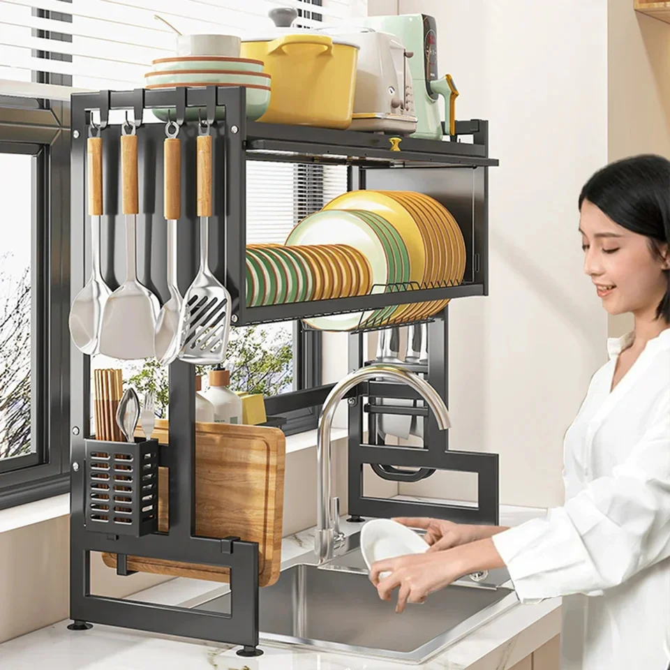 Multi-Purpose Over The Sink Dish Rack & Dish Drainer Kenya | Kitchen Dish Drying Rack, Sink Drainer, Dish Drying Rack Over Sink, Stainless Steel Dish Rack, Countertop Dish Rack, Dish Drainer Rack - Image 3