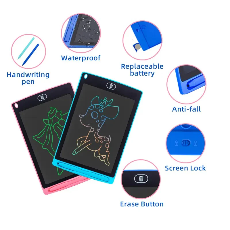 Kids LCD Writing Tablet – Multicolor Drawing & Learning Pad with Pen Kenya - Image 3