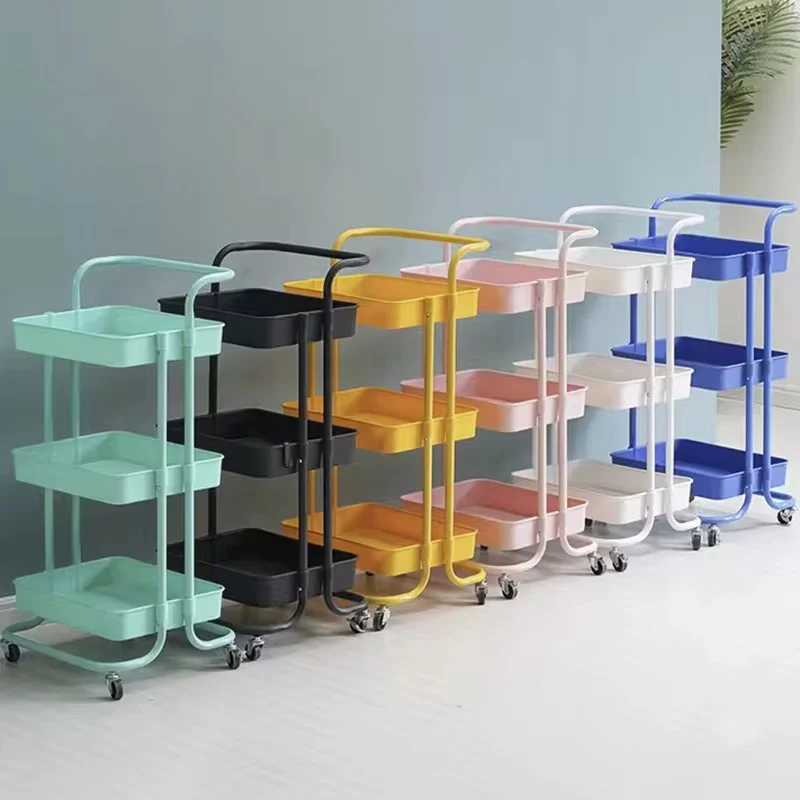 Multifunction Portable Hand Trucks,3-Tier Rolling Movable Utility Cart Heavy Duty Storage Organizer - Image 2