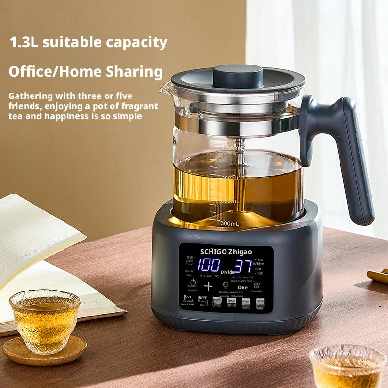 Multifunctional 600W Electric Tea Maker & Infuser Kenya | 1.3L Thickened Glass Tea Kettle, 316 Stainless Steel, 72-Hour Constant Temperature, Auto Shut-Off, Class A Electric Tea Pot Kenya - Image 5