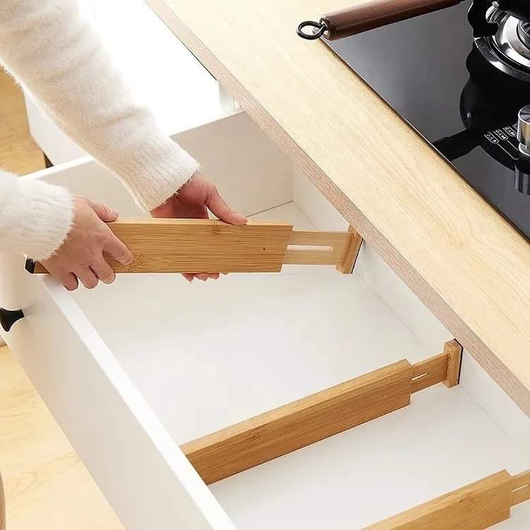 Multifunctional Bamboo drawer Dividers - Image 2