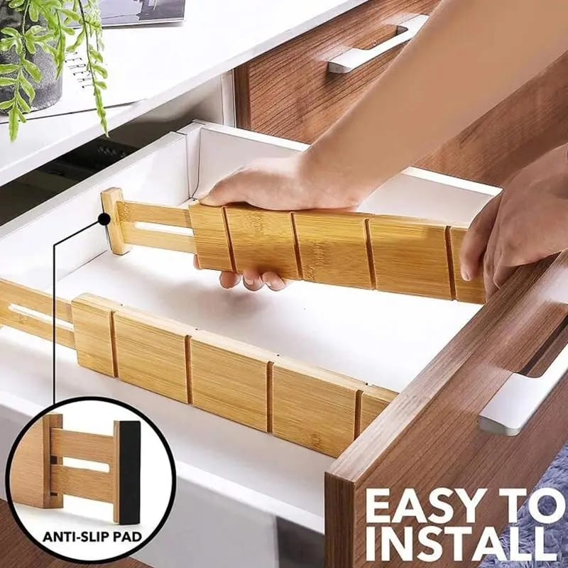 Multifunctional Bamboo drawer Dividers - Image 3