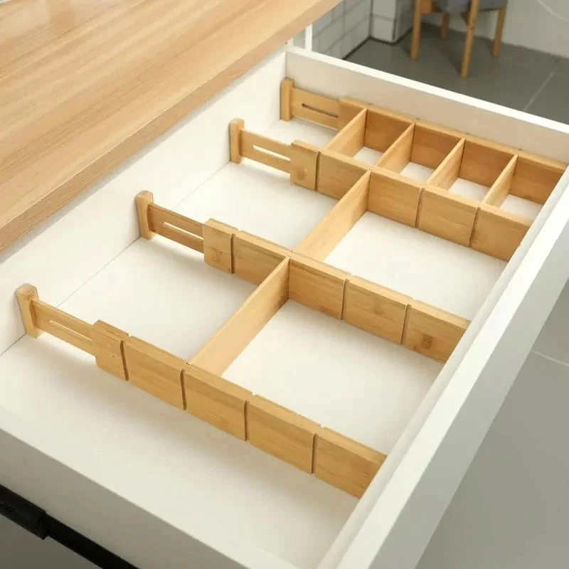 Multifunctional Bamboo drawer Dividers - Image 4
