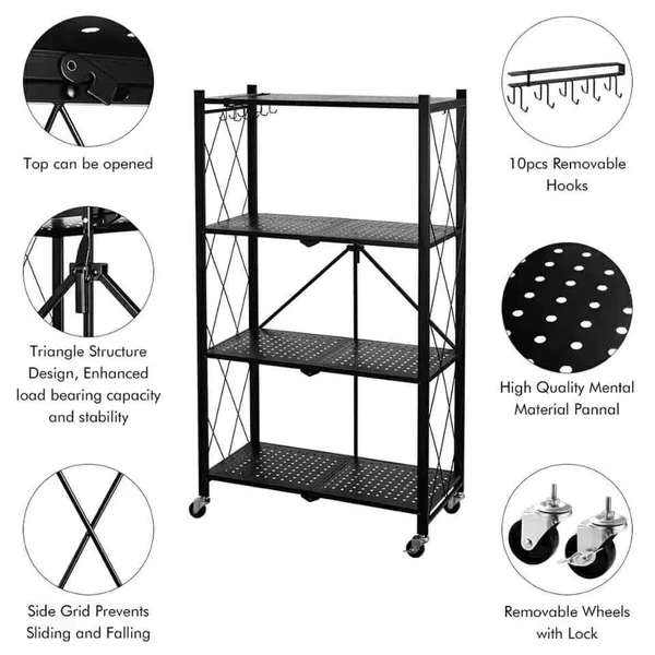 Multifunctional Foldable Kitchen Rack - Image 4