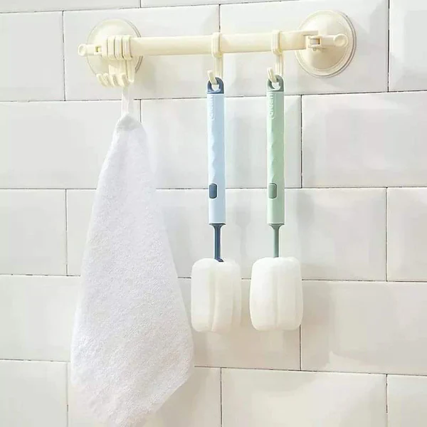 Multifunctional rotatable sponge cleaning brush with a long handle - Image 4