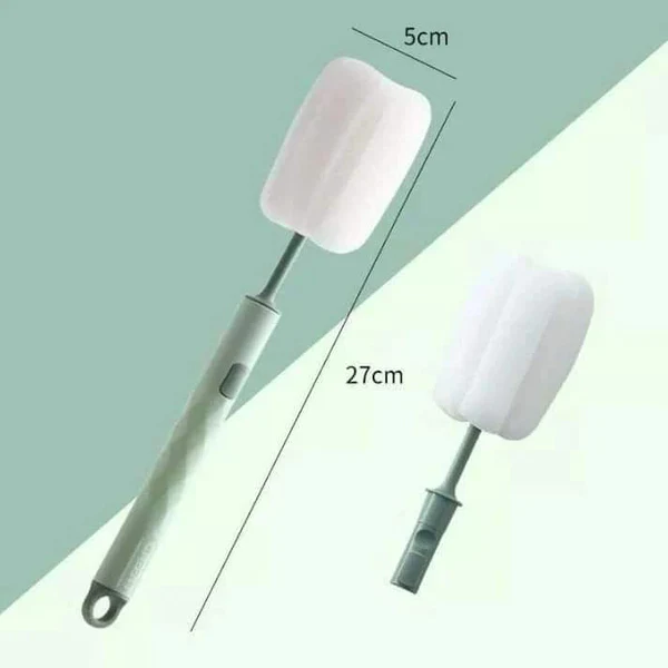 Multifunctional rotatable sponge cleaning brush with a long handle - Image 5