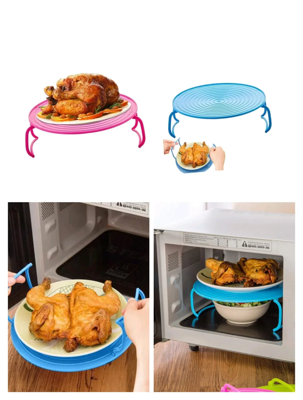 Multifunctional serving tray, or fridge/ Microwave placement rack organizer - Image 3