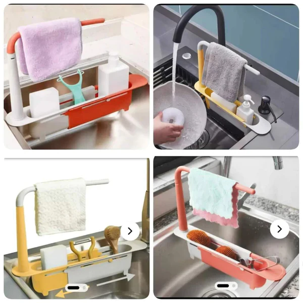 Multifunctional Telescopic Expandable Sink Organizer - Image 3