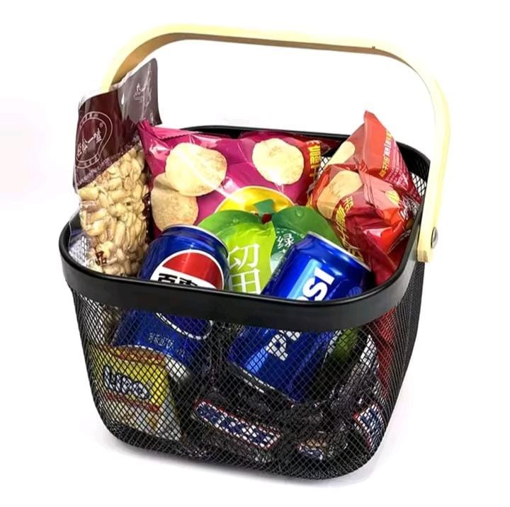 Multipurpose Mesh Storage Basket with Handles Fruit, Vegetables & Household Organizer - Image 2