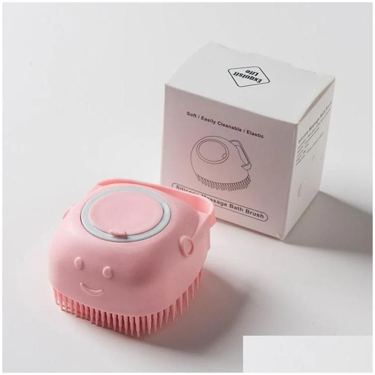 Multipurpose Reusable Silicone Body Scrubbers Brush / Massager with soap dispenser - Image 3
