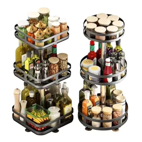 3 Tier Multipurpose Rotating Spice Rack - Image 6