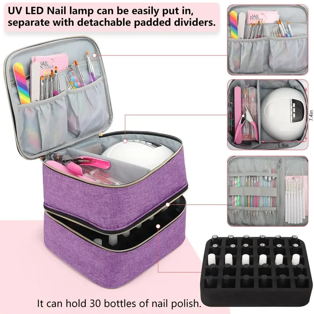 Nail polish travel organizer storage case - Image 10