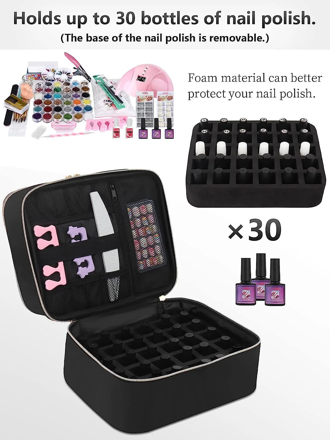 Nail polish travel organizer storage case - Image 5
